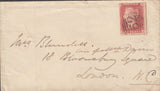 87102 - 1858 DROITWICH SCOTTISH TYPE DATE STAMP.  Envelope D...
