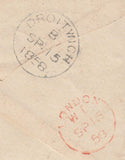 87102 - 1858 DROITWICH SCOTTISH TYPE DATE STAMP.  Envelope D...