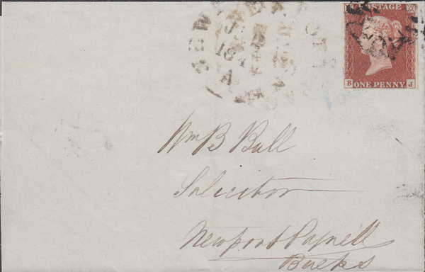 87124 1844 PART WRAPPER CHELTENHAM TO NEWPORT PAGNELL WITH CHELTENHAM MALTESE CROSS.r...