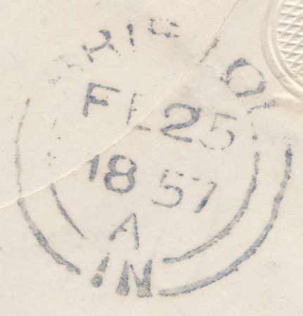 87133 BRISTOL "IN" DATESTAMP BELIEVED STRUCK TEMPLE MEADS RAILWAY STATION.