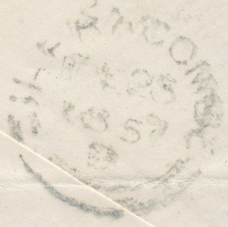 87133 BRISTOL "IN" DATESTAMP BELIEVED STRUCK TEMPLE MEADS RAILWAY STATION.