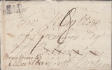 87161 - BRISTOL CIRCULAR '7PPP' PENNY POST HANDSTAMP. 1802 entire Clifton to Haddington redirec...