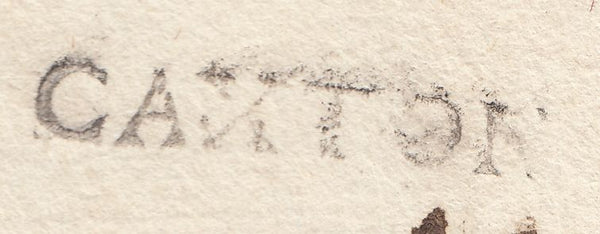 87295 CIRCA 1730 MAIL CAXTON TO CAMBRIDGE WITH 'CAXTON' HAND STAMP (CB61).