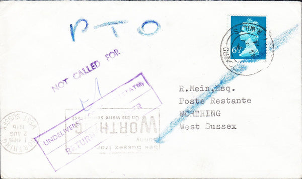 87365 1976 UNDELIVERED MAIL.