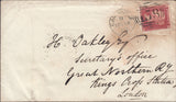 87526 - CAMBS. 1859 envelope (some soiling) Cambridge to K...