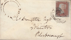 87535 - 1848 CAMBS/'THORNEY' UDC (CB144). Envelope to Peterborough with three ma...