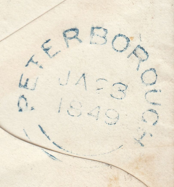 87536 - 1849 CAMBS/'THORNEY' UDC (CB144). Envelope used locally in Peterborough ...