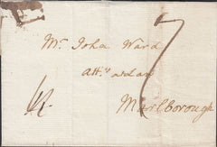 87566 - 1785 CAMBS/FIRST TYPE MILEAGE MARK (CB30b). 1785 wrapper Cambridge to Marlborough dated...