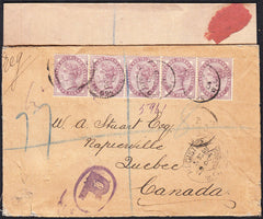 87585 - 1901 envelope sent registered mail London to Quebe...