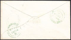 87676 - 1854 CAMBS/'BRIDGE ST'. Envelope Cambridge to Thetford with SG...