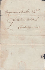 87690 - 1792 CAMBS/'ELY' HAND STAMP (CB99). 1792 wrapper (fragile) Ely to Swaffham date...