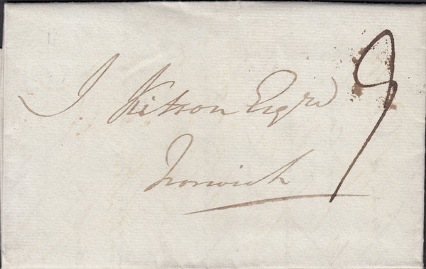 87697 -1831 CAMBS/'ELY' UDC (CB109). Entire Ely to Norwich dated February 1...