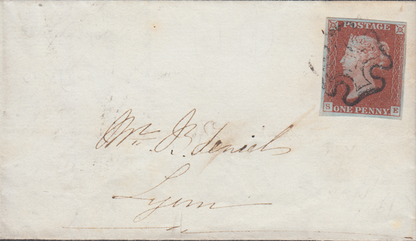 87707 - ELY MALTESE CROSSES (CAMBS). 1844 large part wrapper Ely to ...