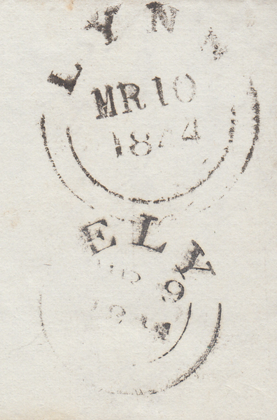 87707 - ELY MALTESE CROSSES (CAMBS). 1844 large part wrapper Ely to ...