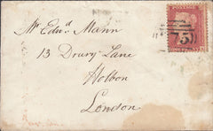 87725 CAMBS. 1857 envelope Ely to Holborn London,