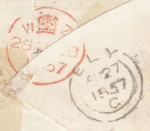 87725 CAMBS. 1857 envelope Ely to Holborn London,
