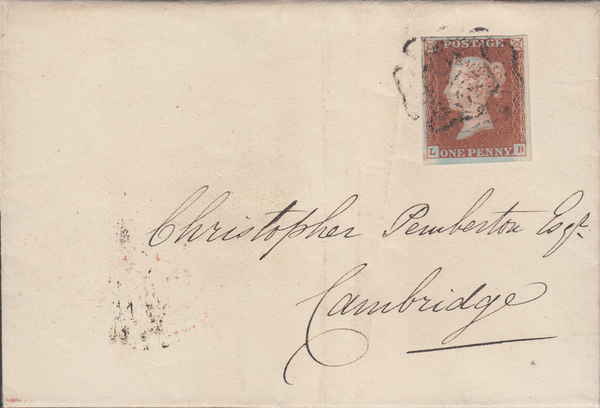 87729 - 1842 ELY MALTESE CROSS. Entire Ely to Cambridge wi...