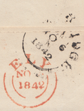 87729 - 1842 ELY MALTESE CROSS. Entire Ely to Cambridge wi...