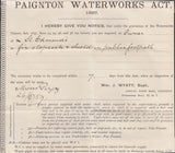87734 - 1889 MAIL PAIGNTON LOCAL USAGE/PAIGNTON WATERWORKS.