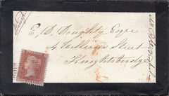 87935 - 1856 MOURNING ENVELOPE SUNBURY TO KNIGHTSBRIDGE/PL.37(SG29)(JK).