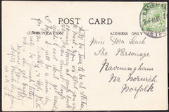 87983 - NOTTS. 1915 postcard Laneham Church to Norwich wit...