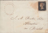 88061 - 1D BLACK PL.3 (QC)(SG2) ON COVER/'THORNBURY' UDC (GL842). Letter Thornbury (Glos) to Bristol dated 19th Dec 1840