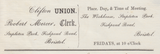 88101 - BRISTOL STAPLETON-ROAD UDC. 1853 letter from the "Clifton Union, The ...
