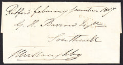 88135 - NOTTS. 1817 entire Babworth sent free mail and sig...