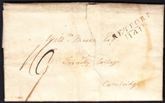 88137 - NOTTS. 1804 letter Eaton to Trinity College, Cambr...
