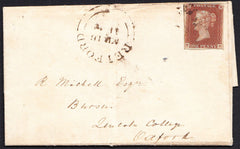 88138 - NOTTS. 1842 entire Babworth to Lincoln College, Ox...