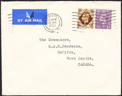 88161 - 1953 envelope Bristol to Halifax, Nova Scotia with...
