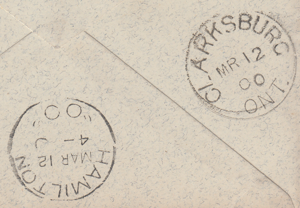 88168 - CORNWALL. 1900 envelope Launceston to Ontario, Ame...