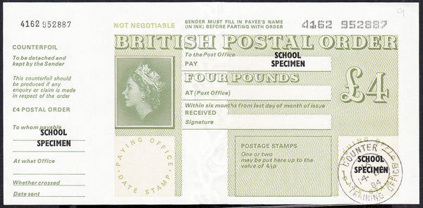 88216 - POST OFFICE TRAINING SCHOOL/POSTAL ORDER. A fine £...