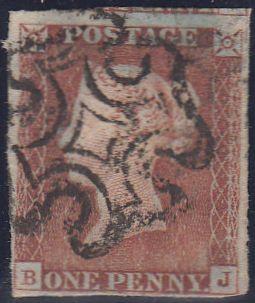 88284 - PL.15 (BJ) (SG9). 1841 1d pl.15 good used lettered...