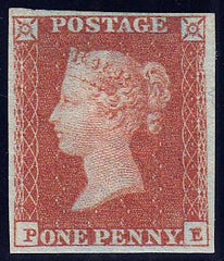 88694 1851 1D PL.129 (SG8)(PE) MINT EXAMPLE.