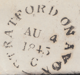 88700 - PL.55 (TG)(SG8) ON COVER. 1845 letter Stratford on Avon to...