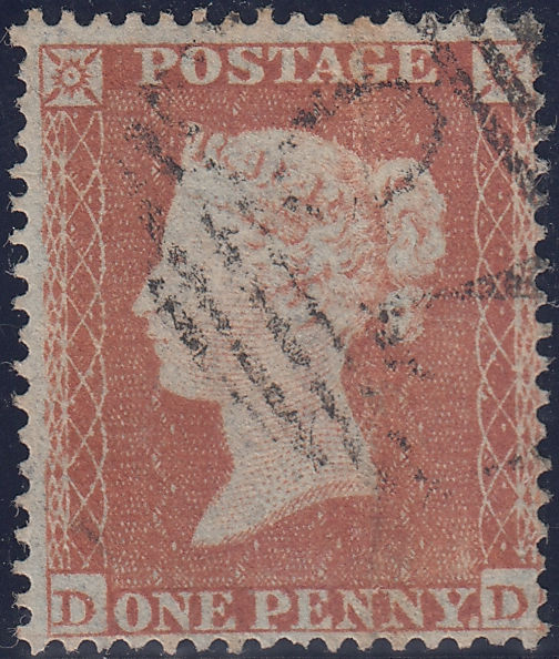 88795 1854 DIE 1 1D PL.163 S.C.16 (SG17)(DD) GOOD USED.