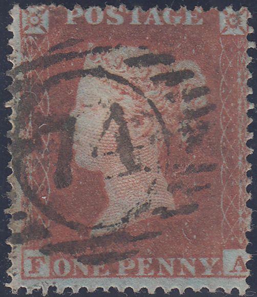 88827 - PL.180 (FA) (SG17)/MISSING PERF HOLES. Good used 1854...