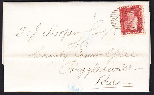 88854 - 1858 DIE II PL.47 (LL) PERFORATION 16 (SG36) USED ON COVER. 1858 entire Lond...