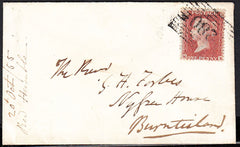 88856 - PL.6 (MK) (SG24). 1855 envelope Perth to Burntisla...