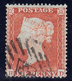 88864 - PL.163 (HD) (SG17). Good used 1854 die I pl.163 S....