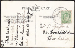 88973 - 1911 MAIL TO WEST EALING WITH 'BRENTFORD' SKELETON DATE STAMP.
