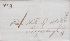 88978 - 1839 DORSET PENNY POST. 1839 entire Hentsridge to Shaftesbury date...