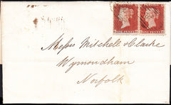 89204 - PL.194 (GD GE)(SG17) ON COVER. 1855 entire London to Wymon...