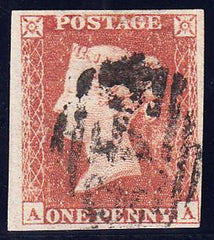 89252 - PL.170 (AA) (SG8). Good used 1853 die I 1d pl.170 ...