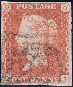 89361 - PL.101 (QI)(SG8). Good used 1850 1d pl.101 letter...