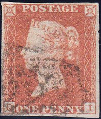 89361 - PL.101 (QI)(SG8). Good used 1850 1d pl.101 letter...