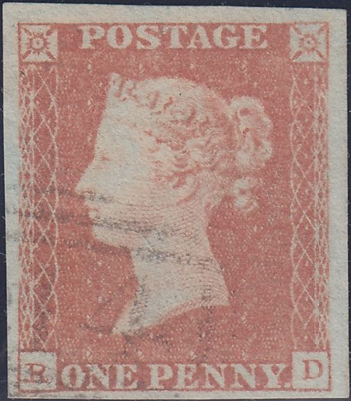 89365 - PL.102 (RD)(SG8). Fine to very fine used 1850 1d ...