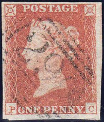 89370 - PL.101 (PC)(SG8). Good used 1850 1d pl.101 (SG8)