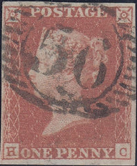 89375 - PL.101(HC)(SG8). Fine used 1850 1d pl.101 letter...